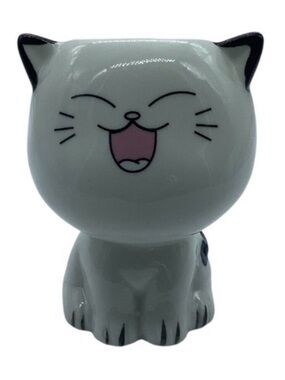 Cat Mini Planter Pot Cute Face Design 3.5" x 2.5" Ceramic Succulent Pot Cartoon